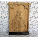 Icoana Maica Domnului sculptata in lemn