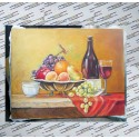 Tablou cu fructe si vin